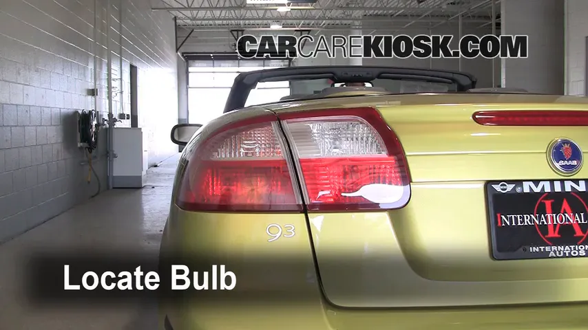 2004 Saab 9-3 Arc 2.0L 4 Cyl. Turbo Convertible (2 Door) Lights Turn Signal - Rear (replace bulb)